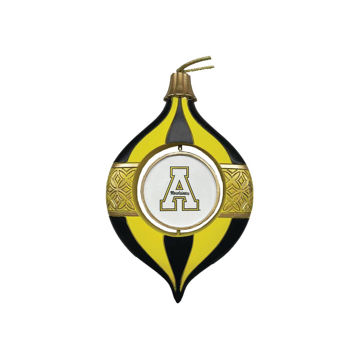 5.5" Appalachian State Spinning Bulb Ornament