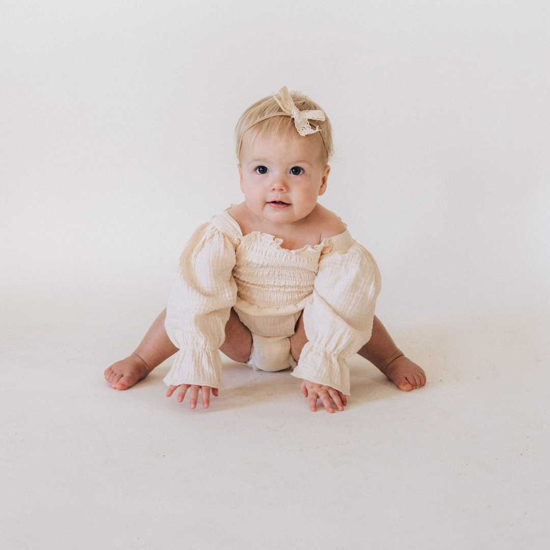 Muslin Puffed Sleeve Mommy & Me Dress - Infant: 9-12M
