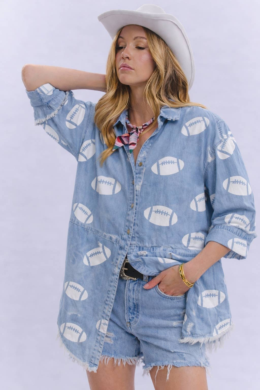 BON Game Day Football Chambray Shirt