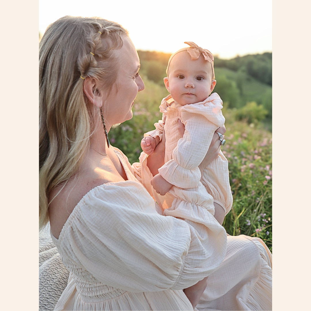 Muslin Puffed Sleeve Mommy & Me Dress - Infant: 9-12M