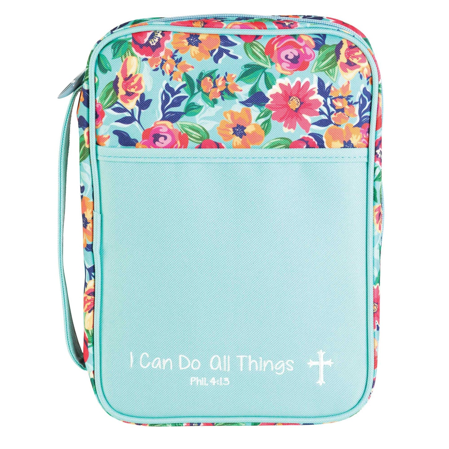 Bible Cover Floral I Can Do All Large