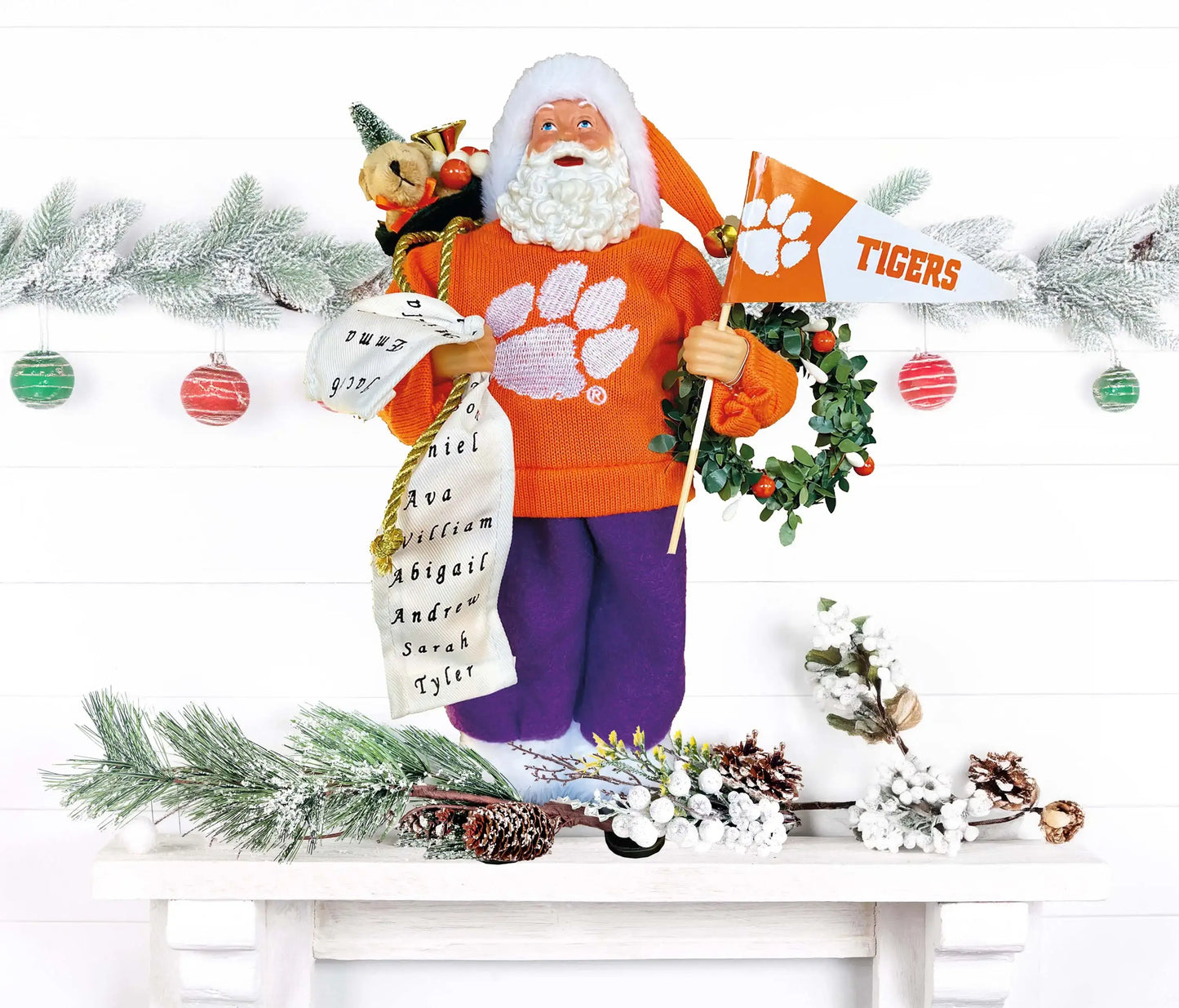 12" Clemson Proud Santa