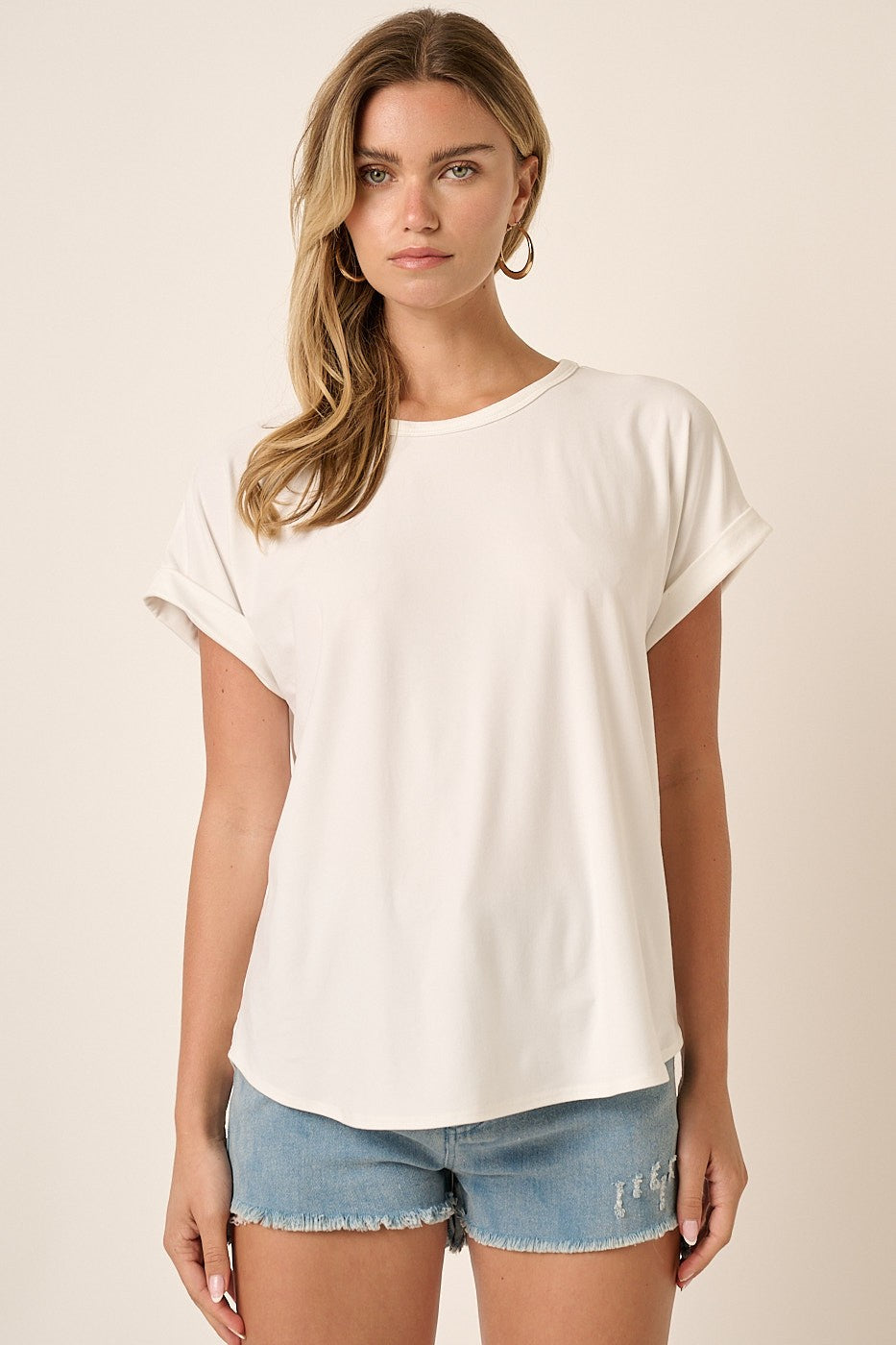 Soft Knit Dolman Sleeve Tee – Relaxed Fit Everyday Top