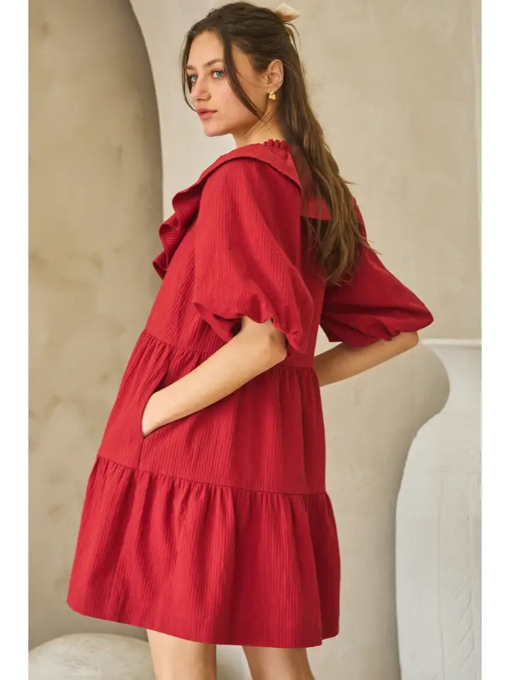 PLUS Oddi Berry Bliss Babydoll Dress