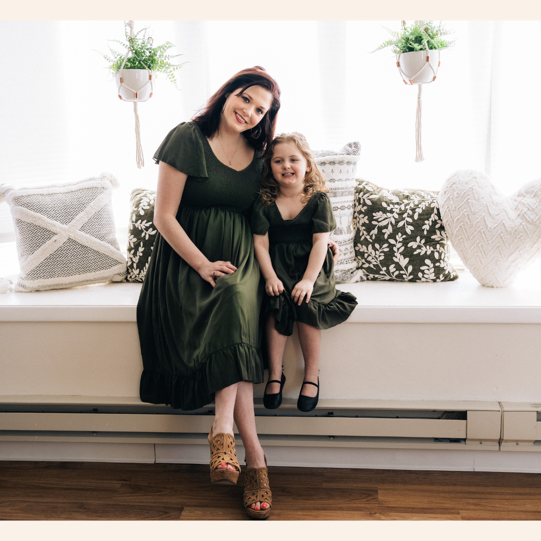 Dark Green Chiffon Dress - Child: 8-9Y