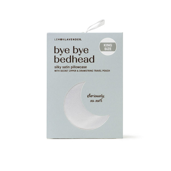 Lemon Lavender King Size Bye Bye Bedhead Silky Satin Pillowcase Lemon Lavender
