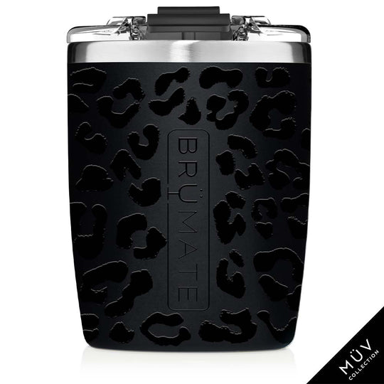 BruMate Rocks Tumbler 12 oz in Onyx Leopard Brumate