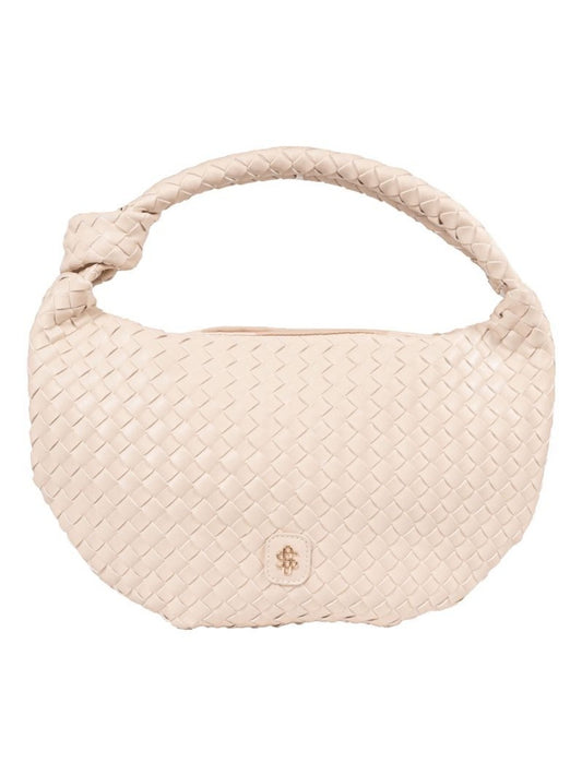 SS Knot Handle Woven Bag - Ivory