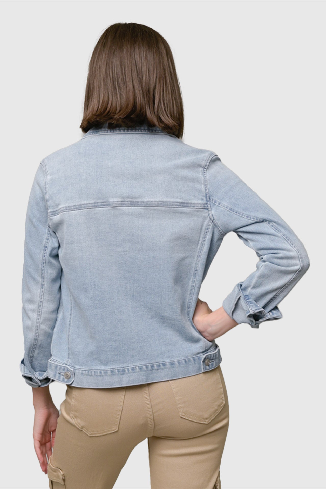 Stretch Denim Jacket w/ Patch Pockets