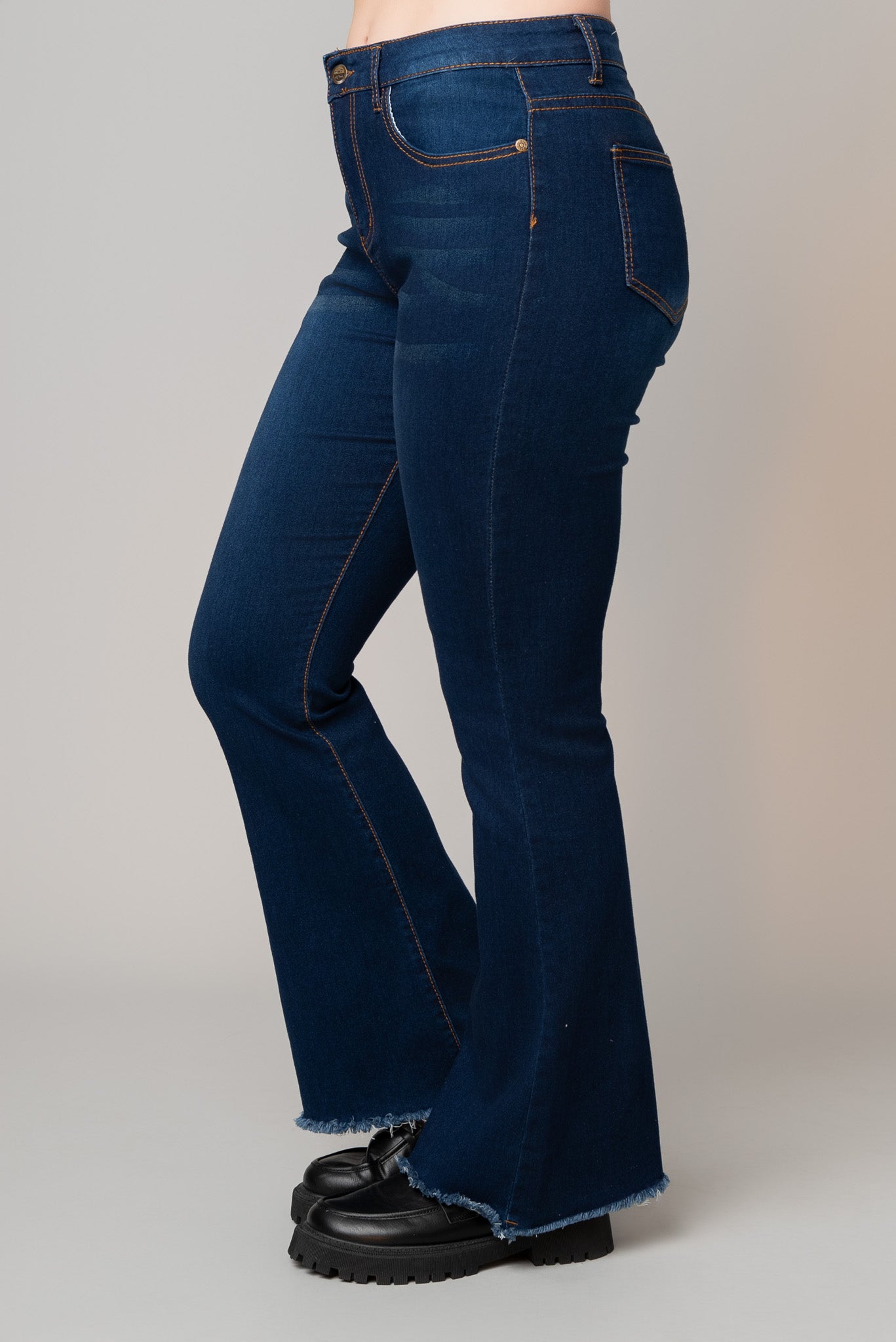 Heart of Pine Stretch Denim Flare Jean Petite Length