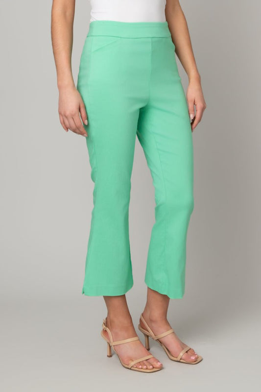 Pull On Millennium Cropped Flare Pant - Aqua