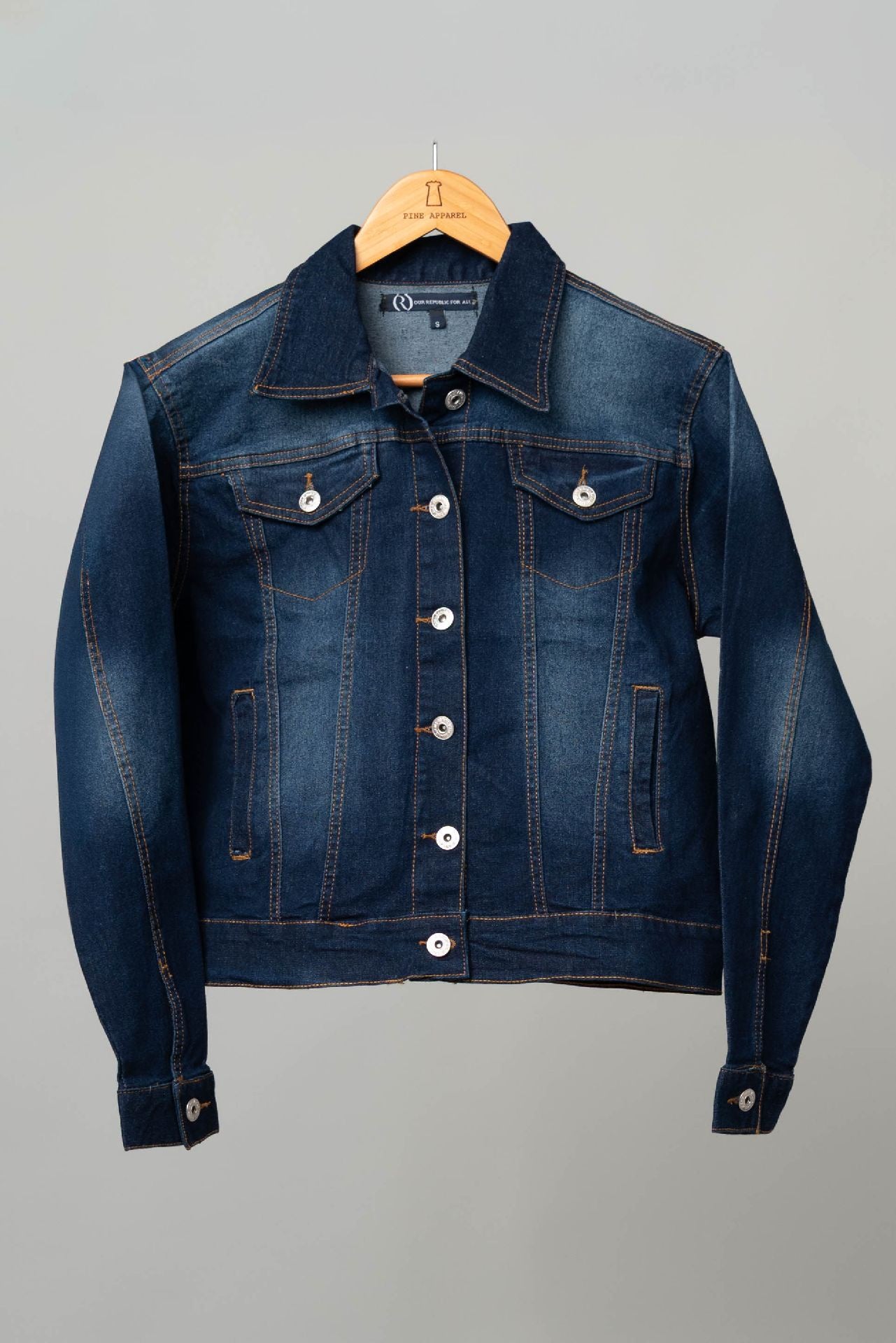 Dark Denim Button Front Jacket