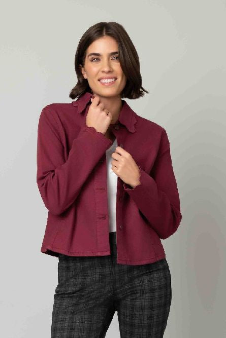 Scallop Trim Denim Jacket – www.shoppesonmainconover.com