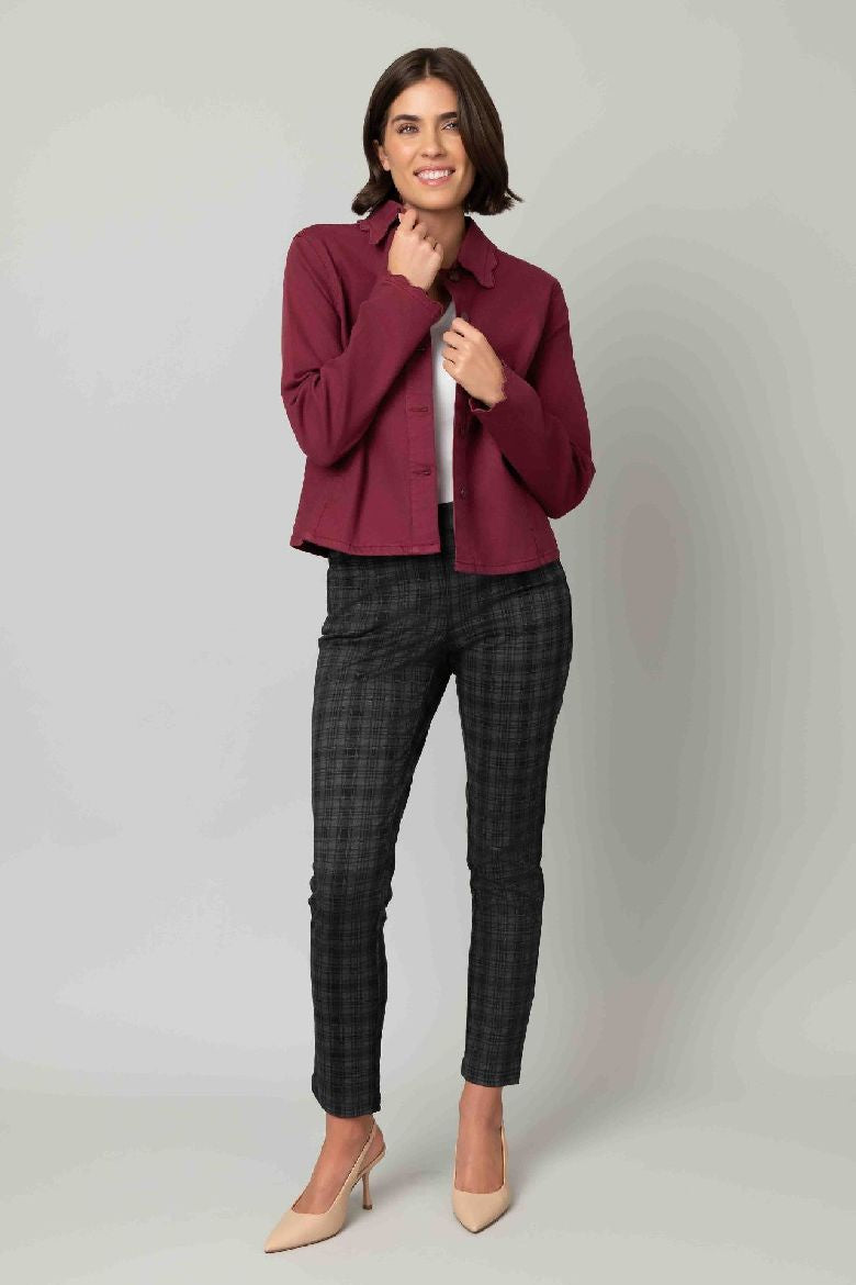 Scallop Trim Denim Jacket