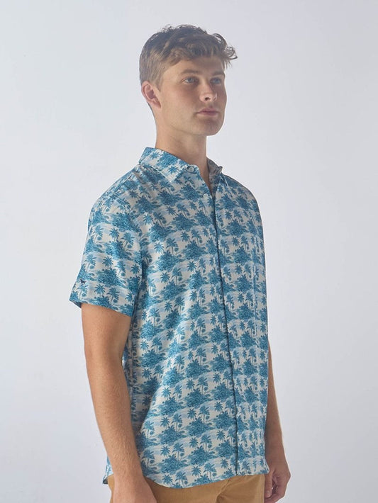 SS Men's Tropical Button Up Simply Southern