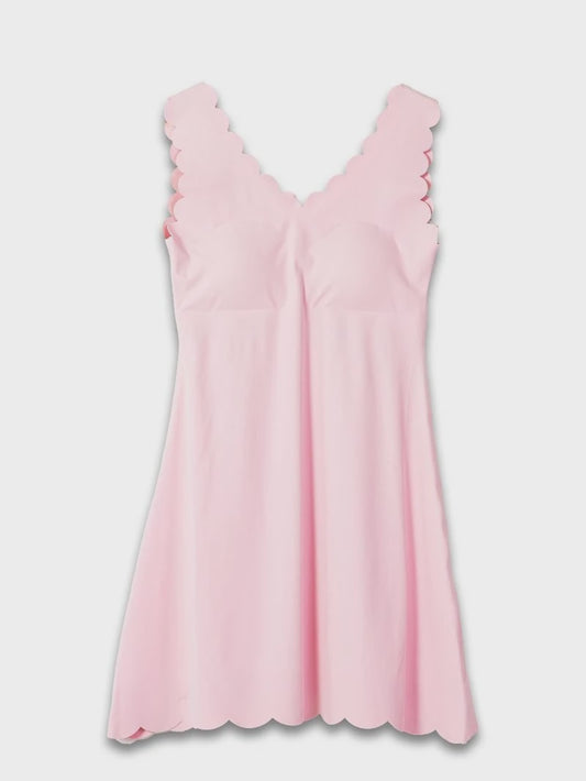 Scalloped Sports Dress – Baby Pink