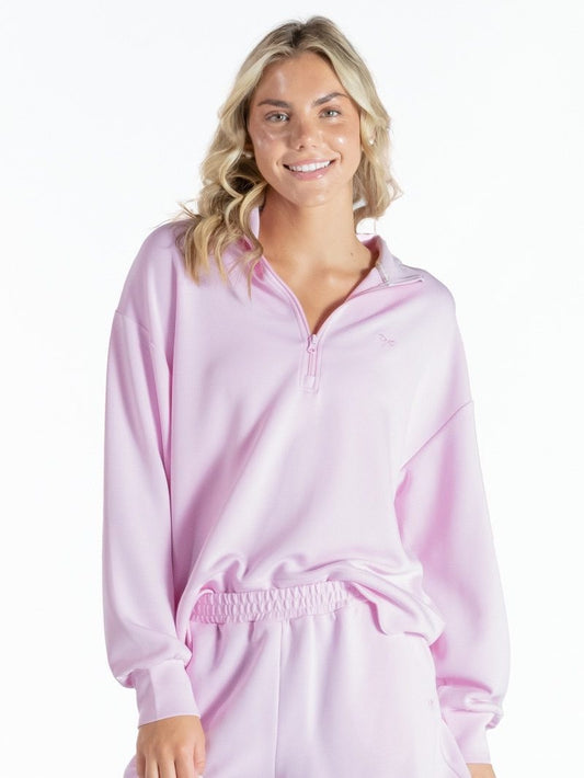 SS Super Soft Quarter Zip Pullover - Blush
