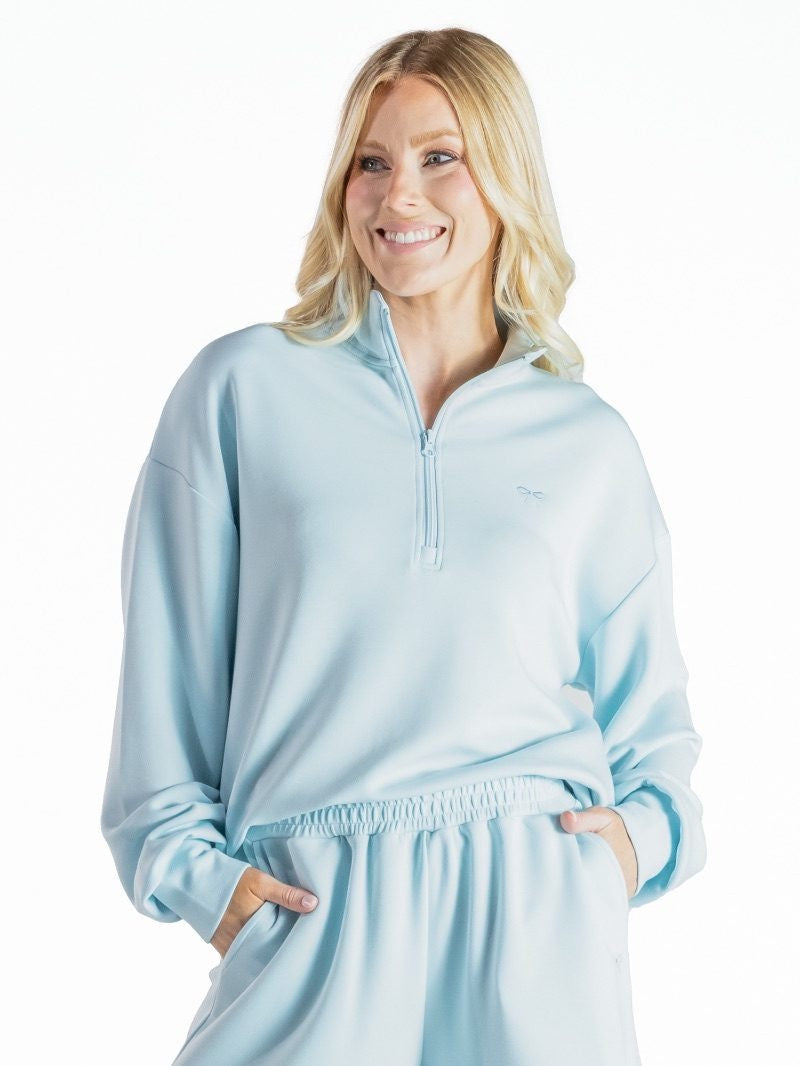 SS Super Soft Quarter Zip Pullover - Blue