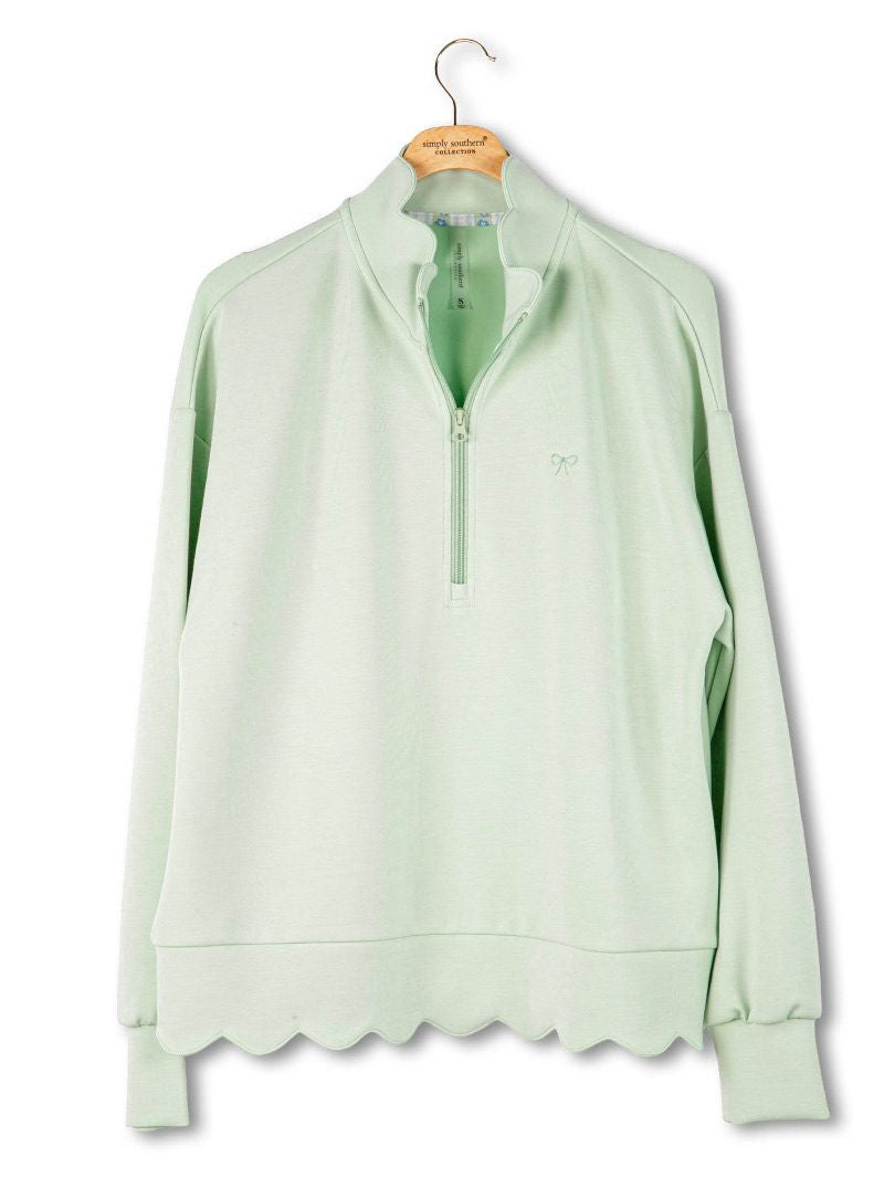 SS Super Soft Quarter Zip Pullover - Mint
