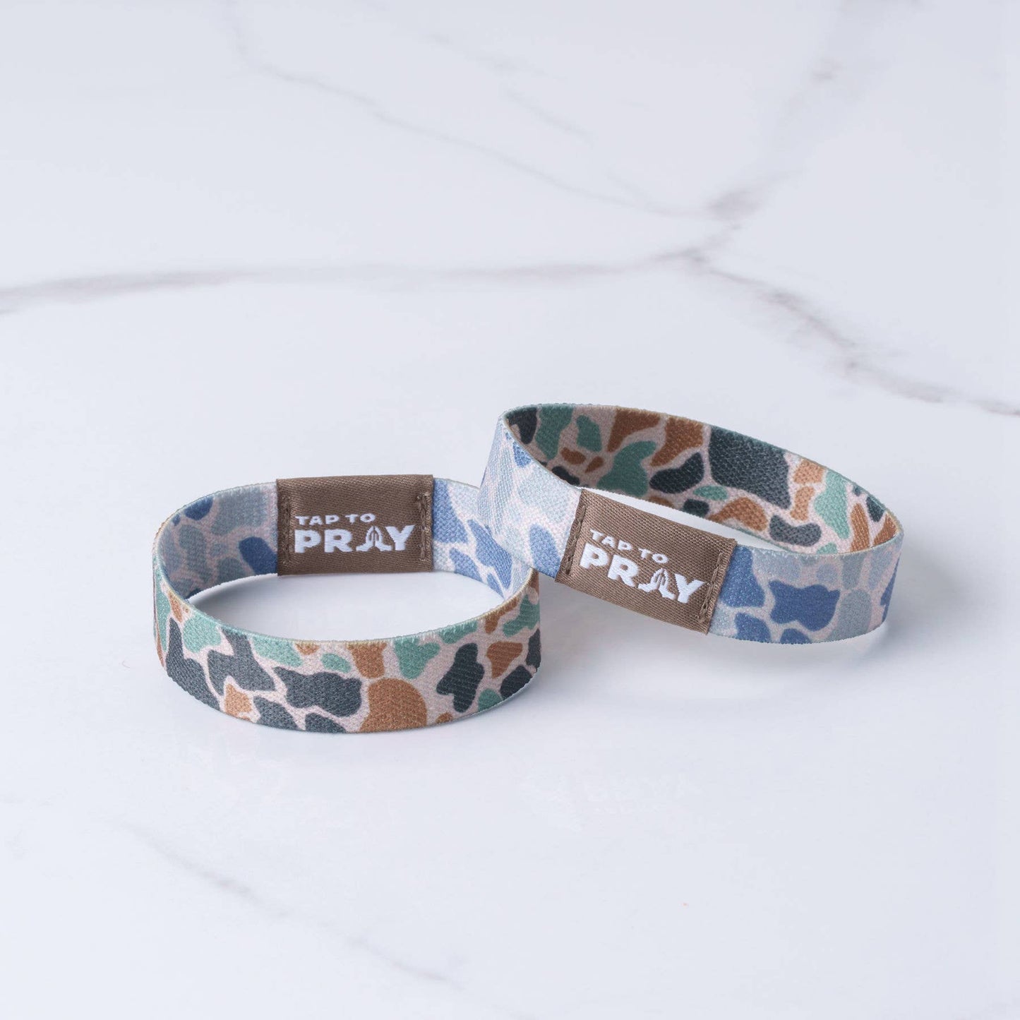 Tap To Pray™ Wristbands - River Rock Camo Classic & Sage: Large / River Rock Camo Class / Sage