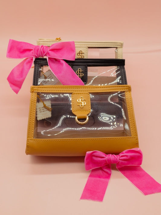 SS Stadium Clutch Clear Bag - Black