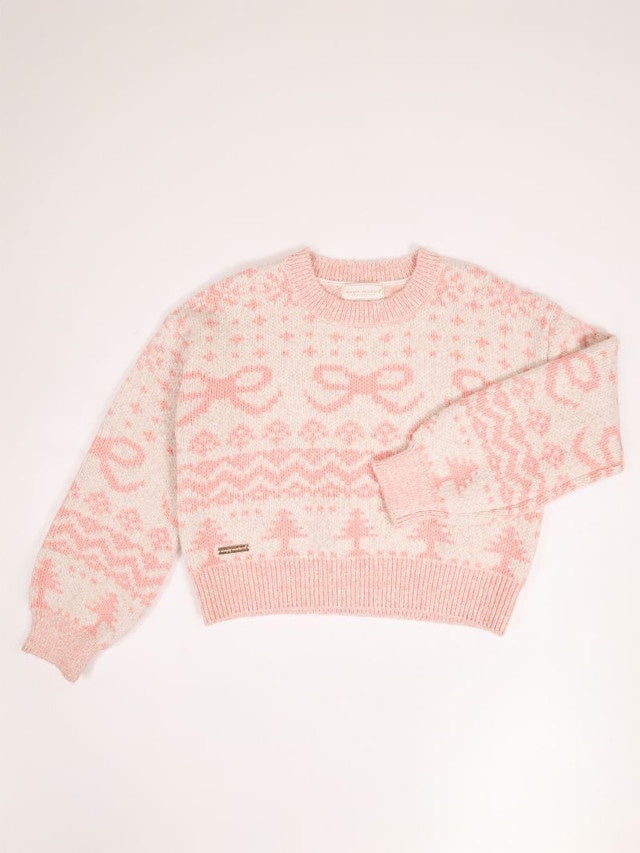 Simply Southern “Felicity” Balloon Sleeve Sweater – Baby Pink