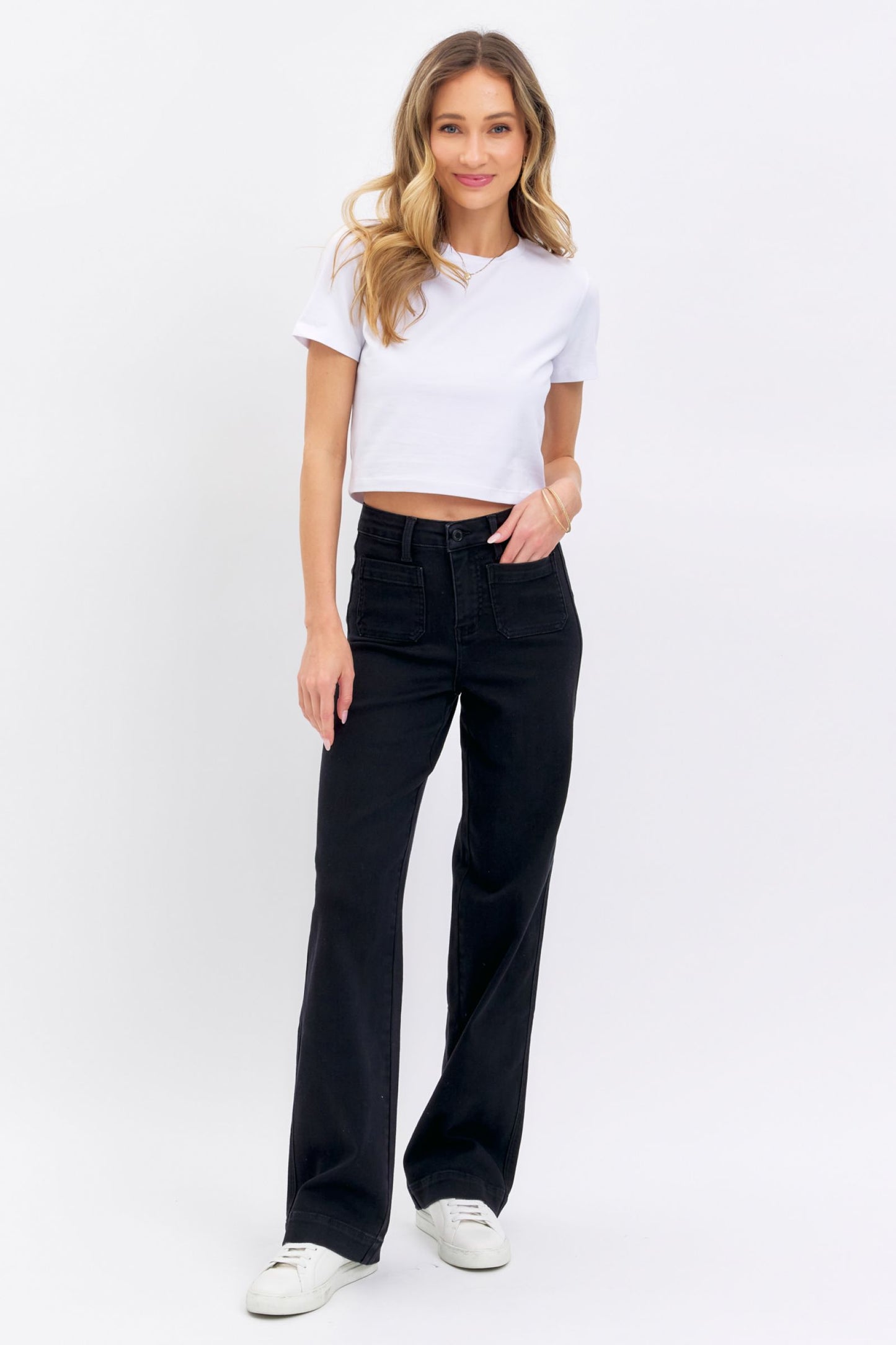 Black High Waist Straight Jean