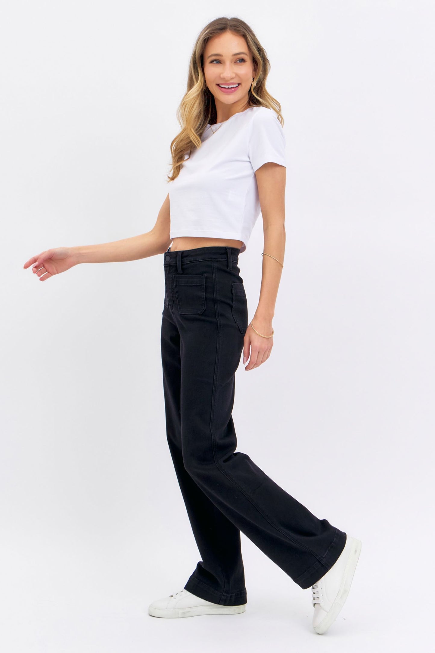 Black High Waist Straight Jean