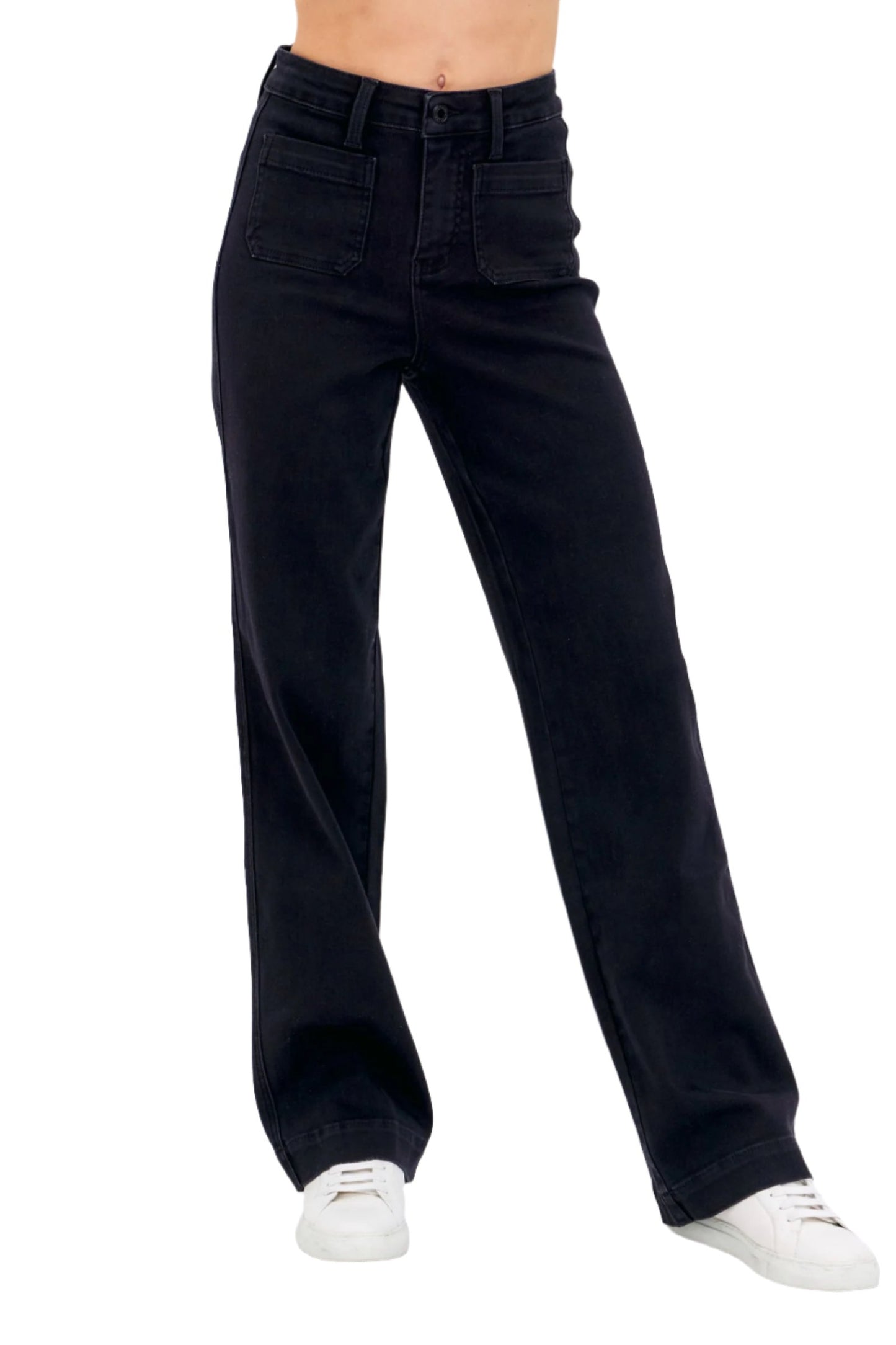 Black High Waist Straight Jean