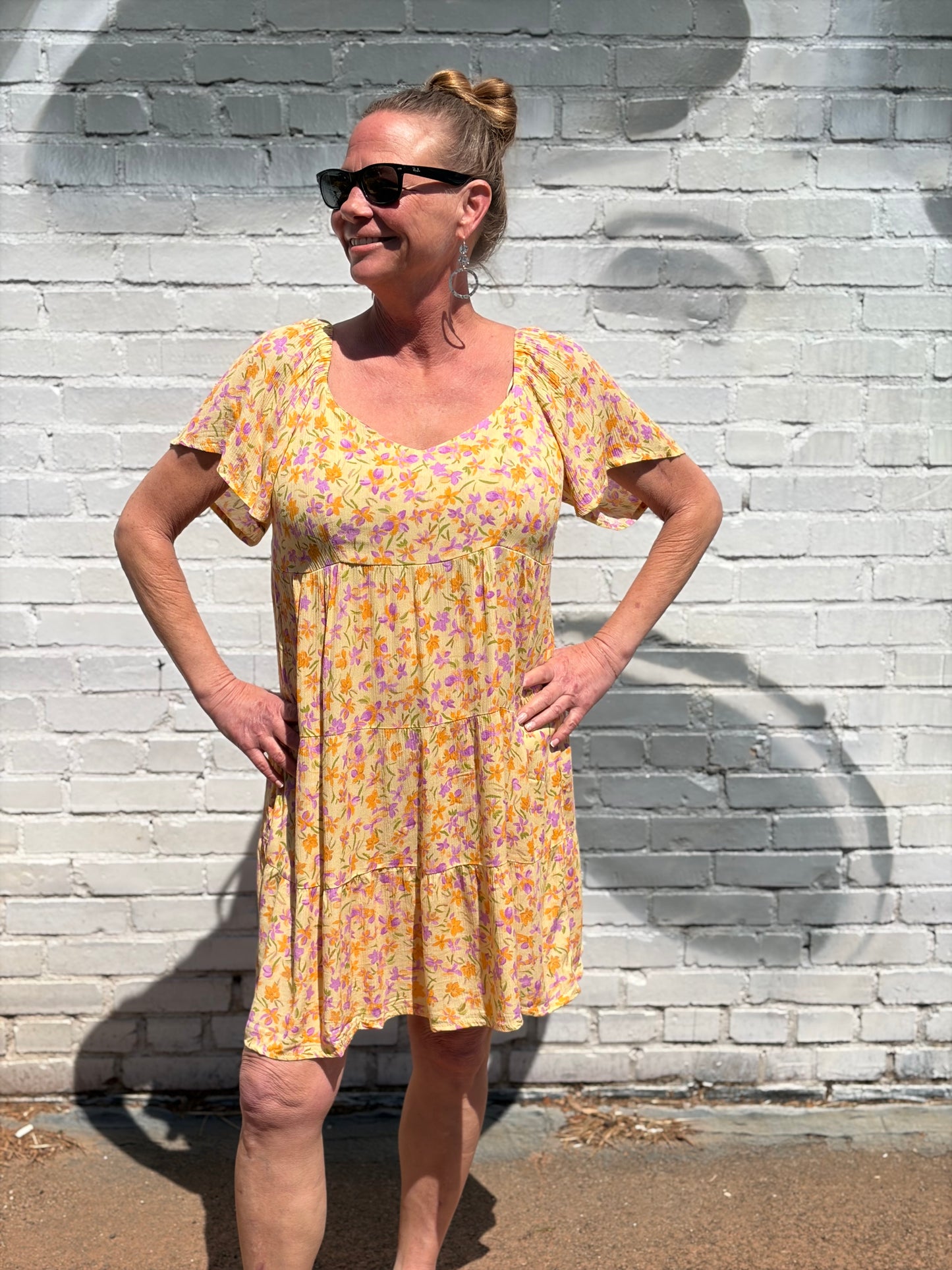 Butter Floral Challis Babydoll Dress