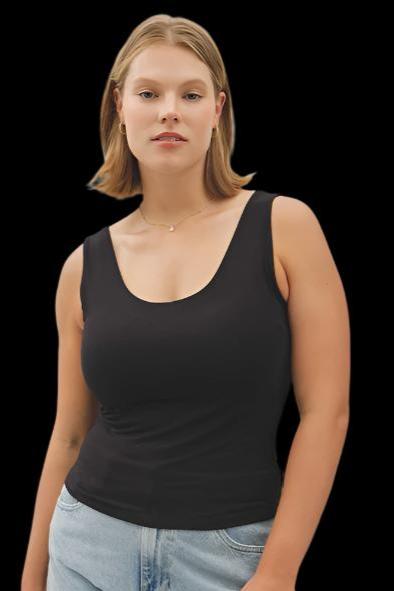 PLUS Scoop Neck Basic Essentials Tank