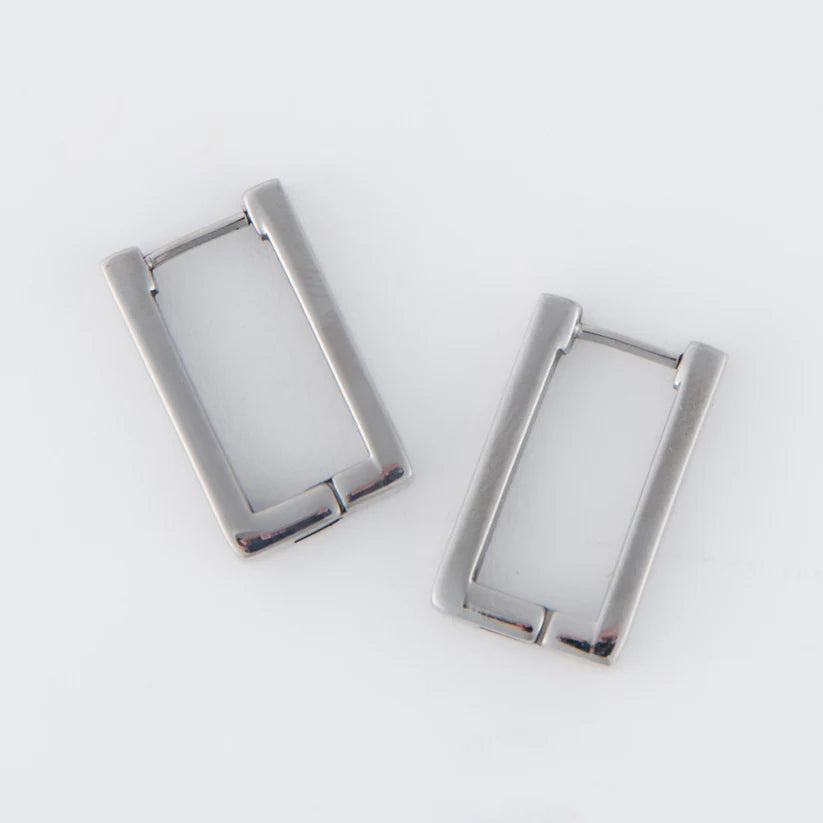Narelle Waterproof Rectangle Hoop Earrings
