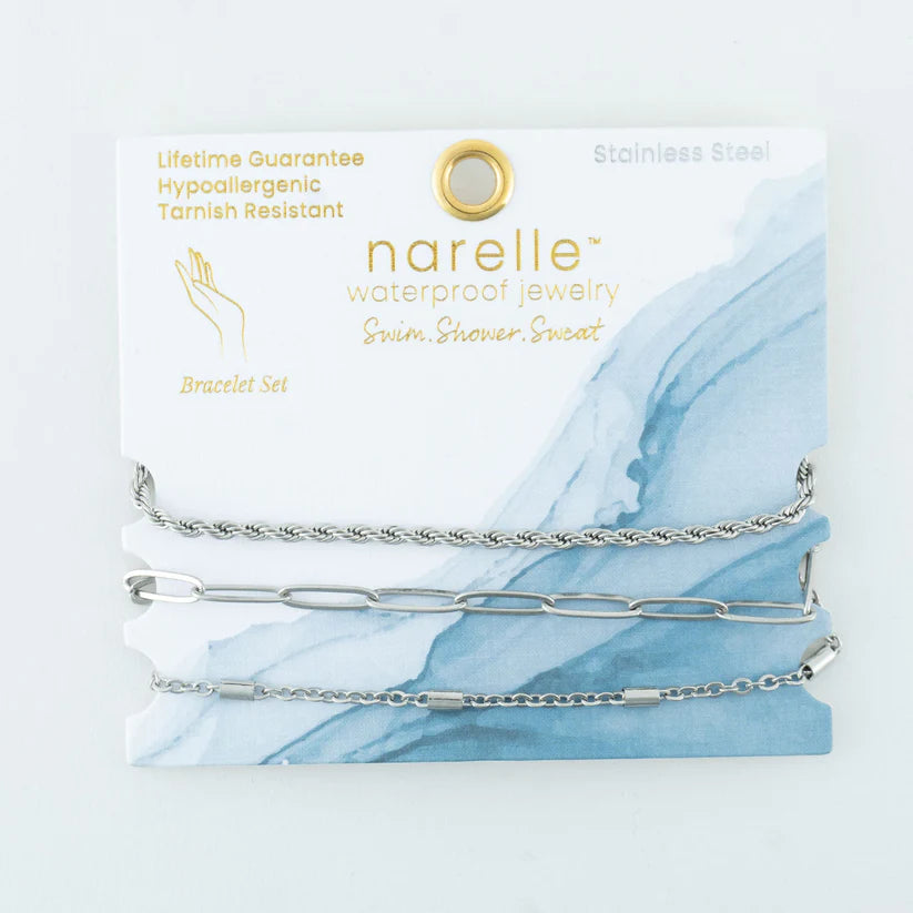 Narelle Waterproof Twisted Chain Bracelet Set