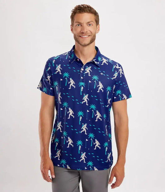 Bigfoot Bogey Sasquatch Golf Polo Shirt Tipsy Elves