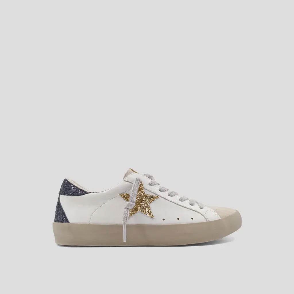 Shu Shop PAMELA Gold Star Vintage-Inspired Sneakers