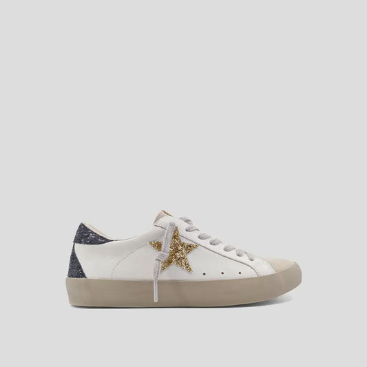 Shu Shop PAMELA Gold Star Vintage-Inspired Sneakers