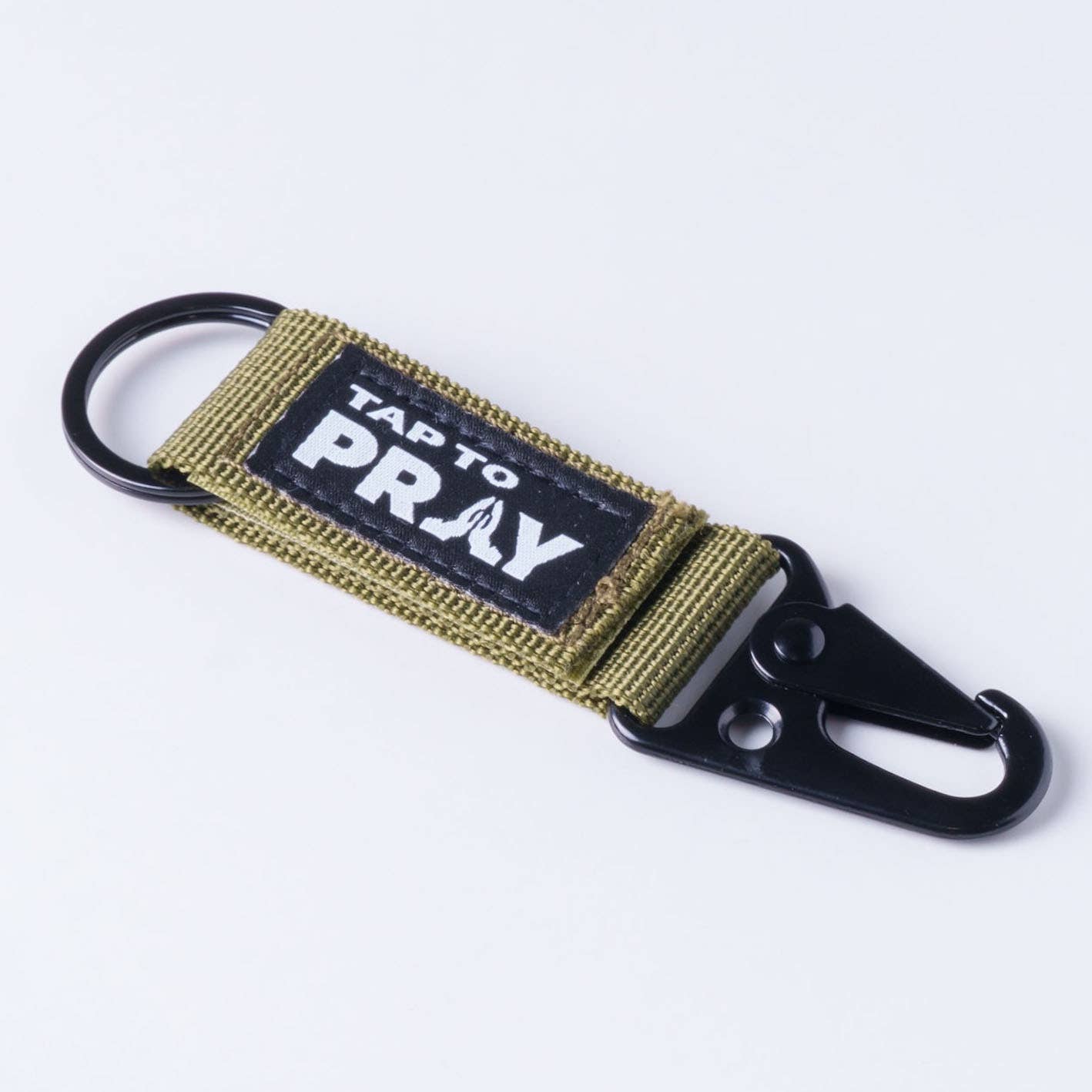 Tap To Pray™ - Tactical Carabiner Keychain: Black