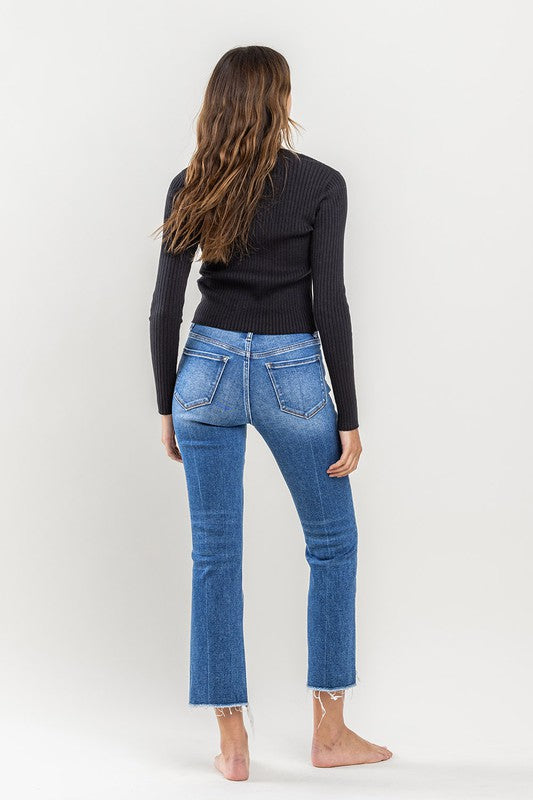 Vervet HR Kick Flare Cropped Jeans