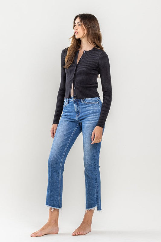 Vervet HR Kick Flare Cropped Jeans