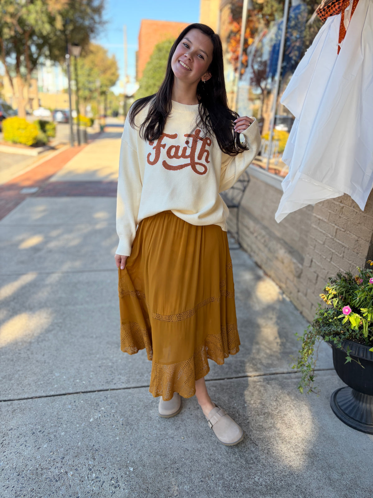 FAITH Embroidered Oversized Sweater