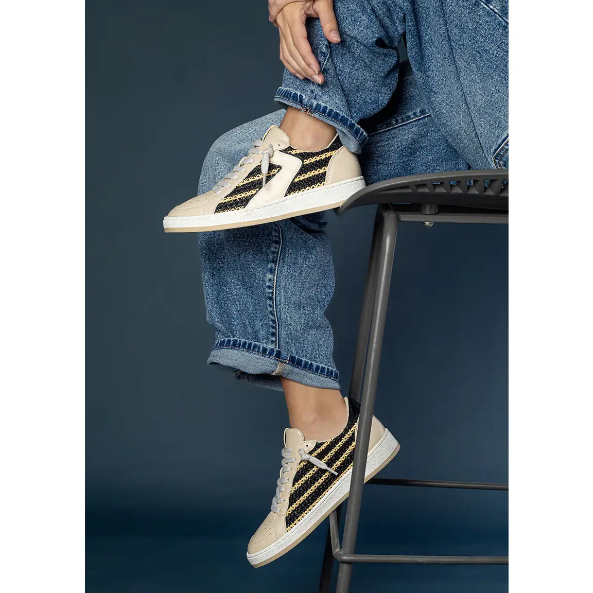 Shu Shop Salma Black Woven Sneaker