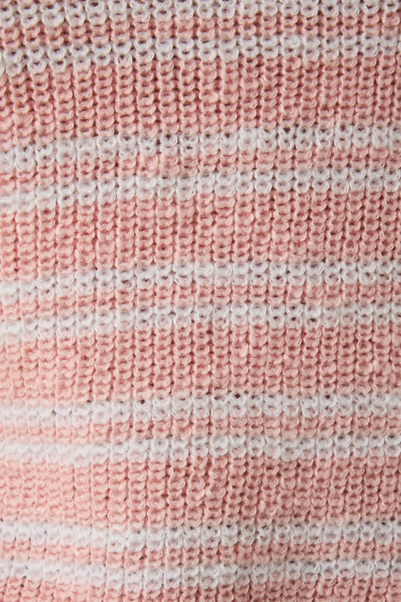 Dolce Marina Boat Neck Striped Knit Sweater