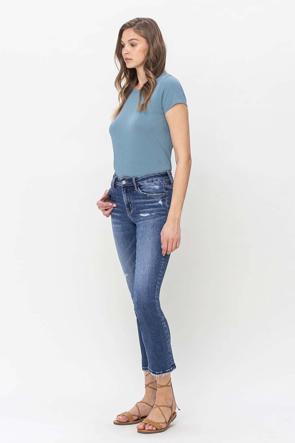 Vervet MR Crop Slim Straight Jean