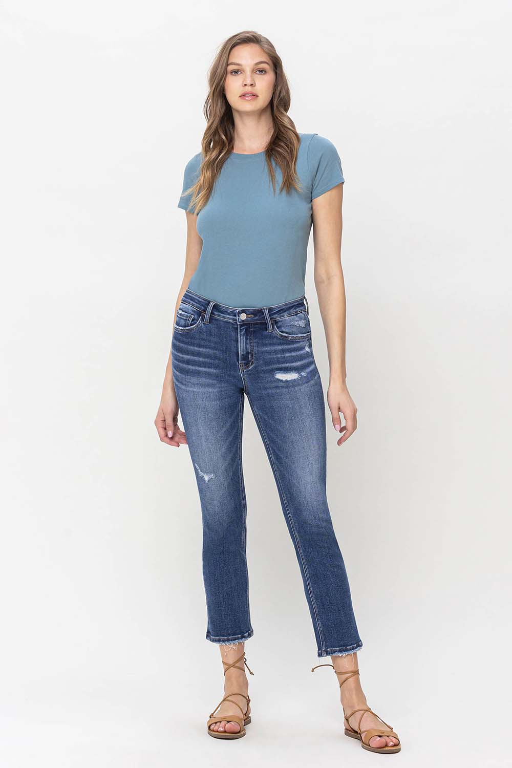 Vervet MR Crop Slim Straight Jean