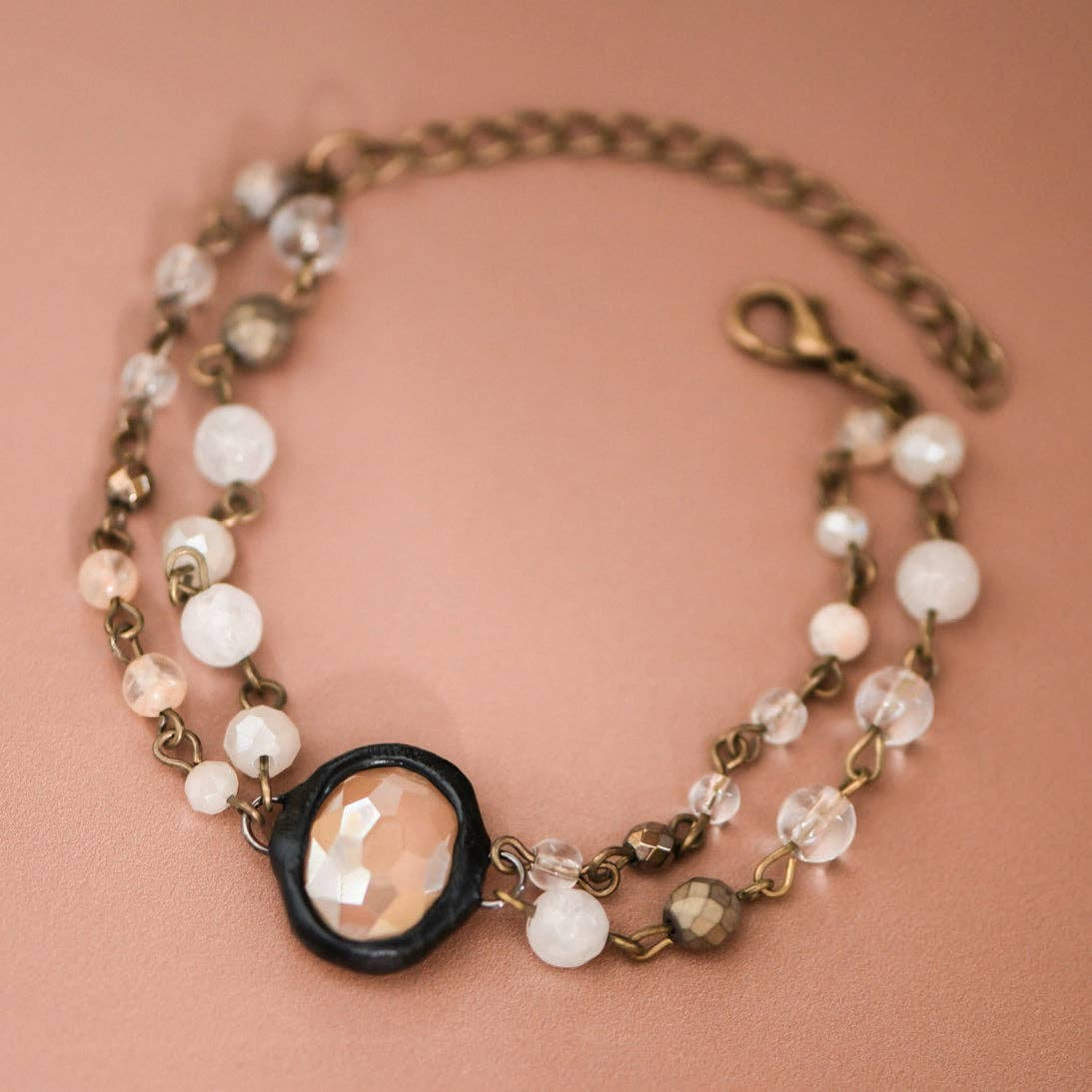 Boho Layered Bracelet with Mixed Beads