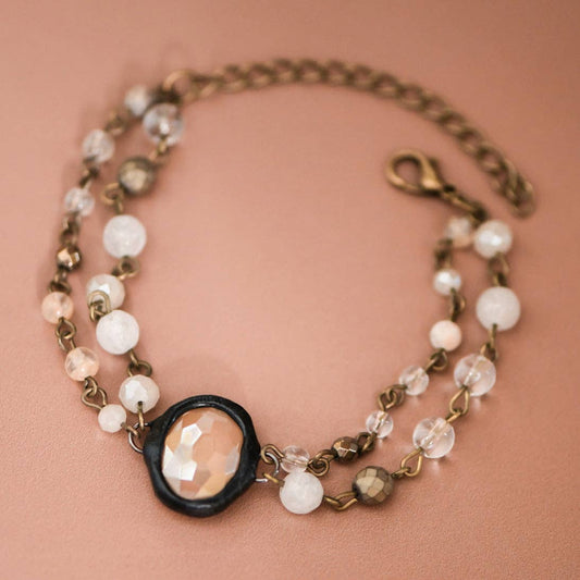 Boho Layered Bracelet with Mixed Beads