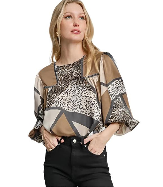 Umgee Animal Print Top