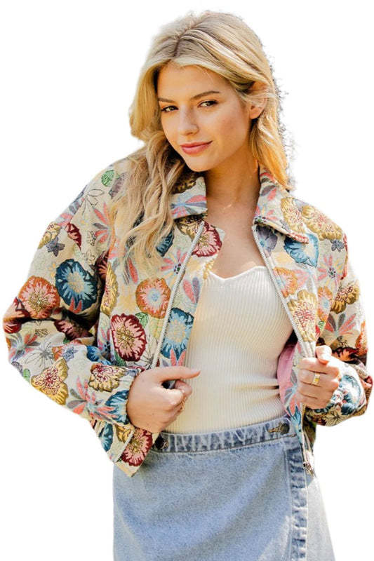 Vintage Vibe: Floral Fusion Jacket