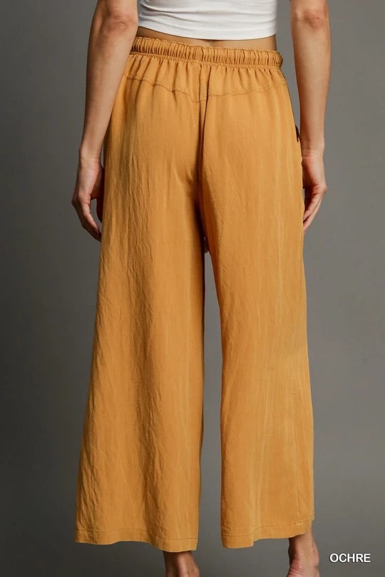 Umgee Snow Washed Wide Leg Pants