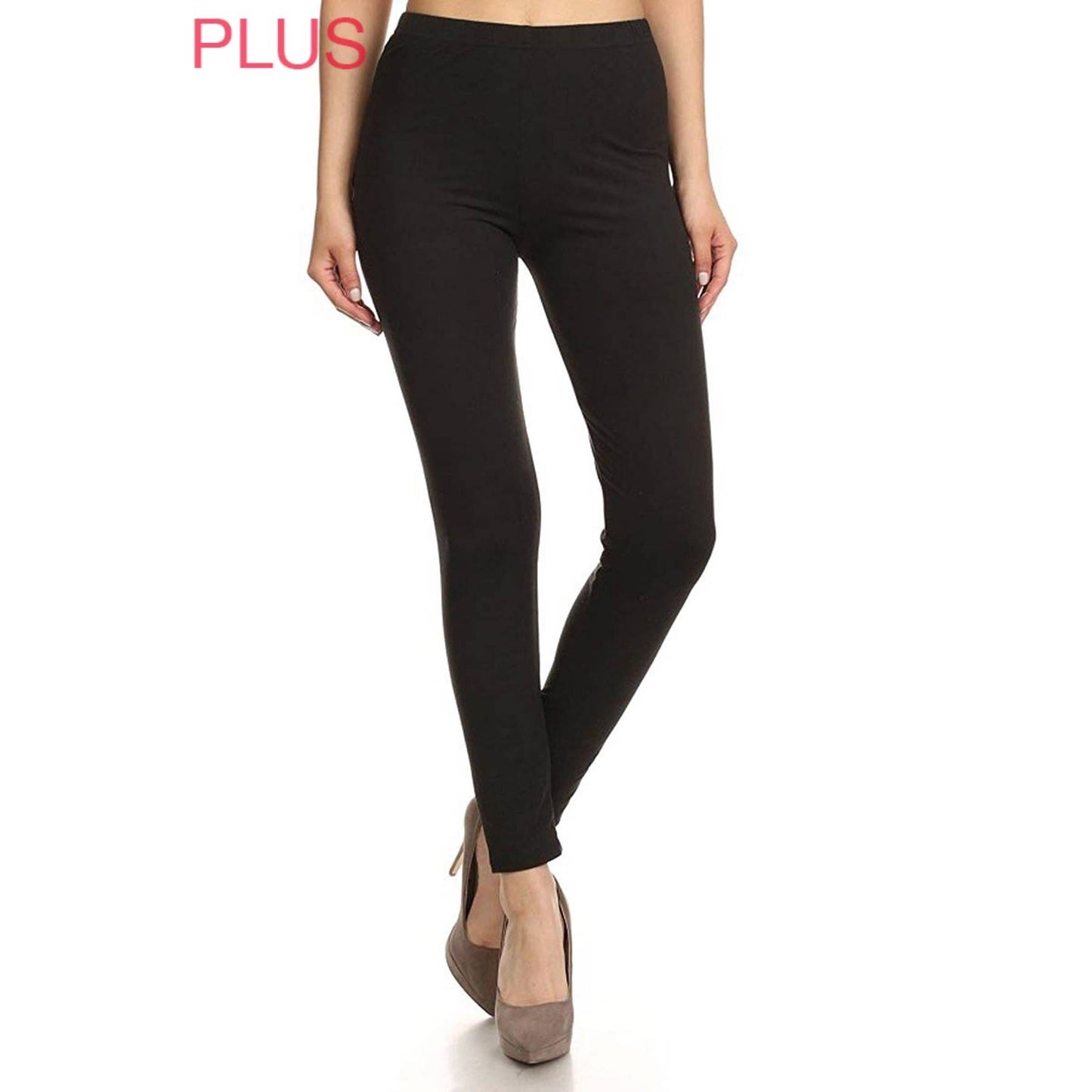 Plus Size Buttery Soft High Waist Leggings: Olive / ONEPLUS